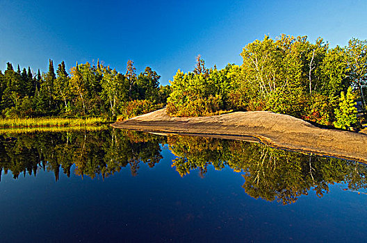 白贝,河,彩虹瀑布,怀特雪尔省立公园,曼尼托巴,加拿大