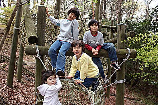日本,孩子,玩,公园