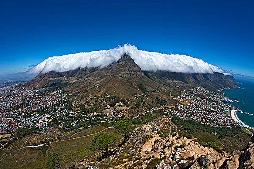 云,上方,桌山,开普敦,南非