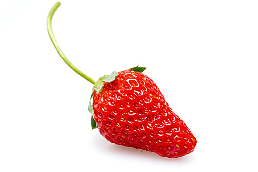 白色背景,草莓