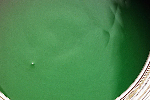 绿色,颜料,油漆桶,局部,特写,俯拍