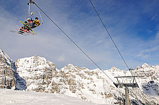 2000年,滑雪,胜地,山谷,奥地利,欧洲