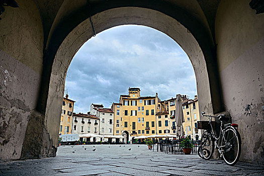 拱形,入口,广场,卢卡,意大利