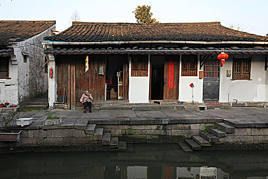 绍兴,古城,古文化街区,建筑,房子,民房,住宅,河道,小桥,流水,破旧,年久,特色,八字桥,完整,文物