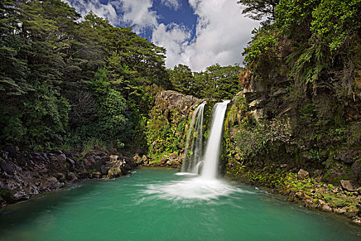 瀑布,东加里罗国家公园,北岛,新西兰
