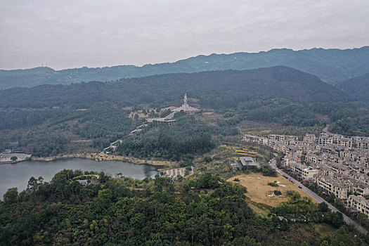 永川神女湖公园航拍