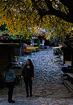 土耳其席琳杰小镇的游客