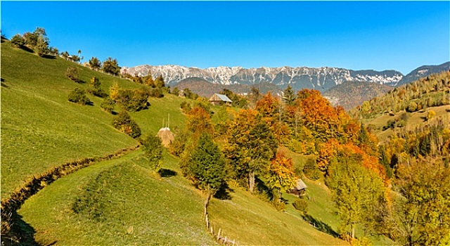 乡村,风景,罗马尼亚