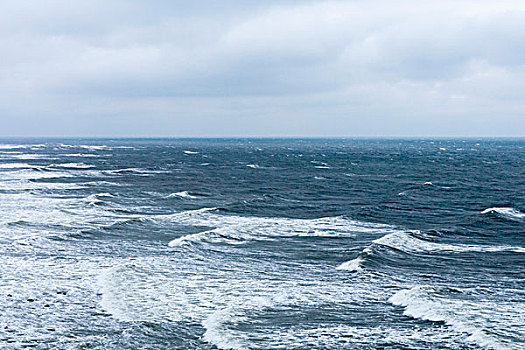波浪,波罗的海,阴天,岬角,德国