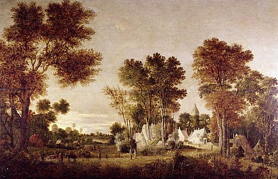 风景,未知,油,17世纪,美国,宾夕法尼亚,费城