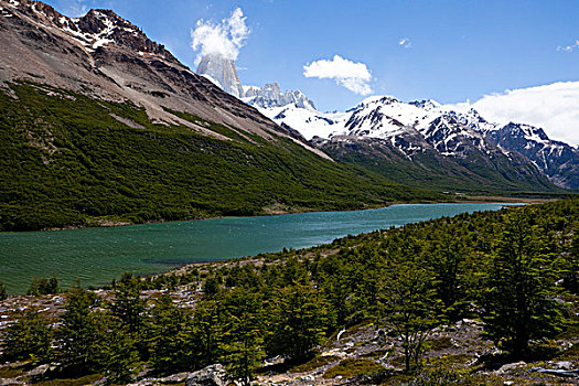 结冰,湖,靠近,烟,攀升,洛斯格拉希亚雷斯国家公园,巴塔哥尼亚,阿根廷,南美,北美