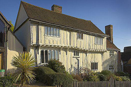 英格兰,拉文纳姆,传统,木架构,房子