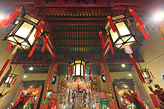 灯笼,悬挂,庙宇,文武庙,香港,中国