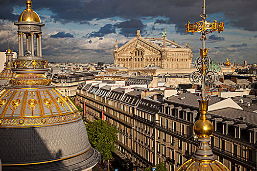 加尼叶歌剧院,屋顶,巴黎,法国
