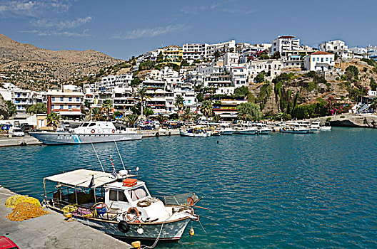 港口,城镇风光,克里特岛,希腊
