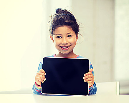 教育,学校,科技,互联网,概念,小,学生,女孩,平板电脑,在家