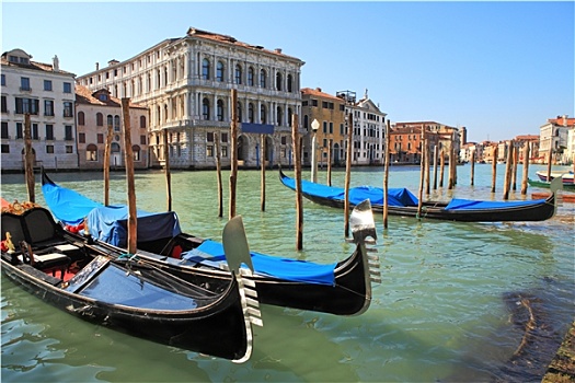 小船,大运河,正面,老,历史,房子,威尼斯,意大利