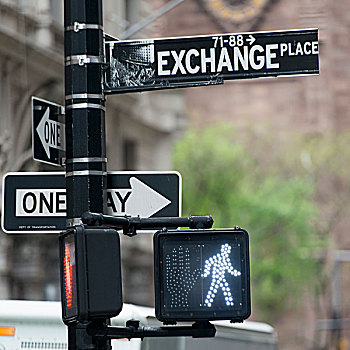 风景,交通标志,路标,曼哈顿,纽约,美国
