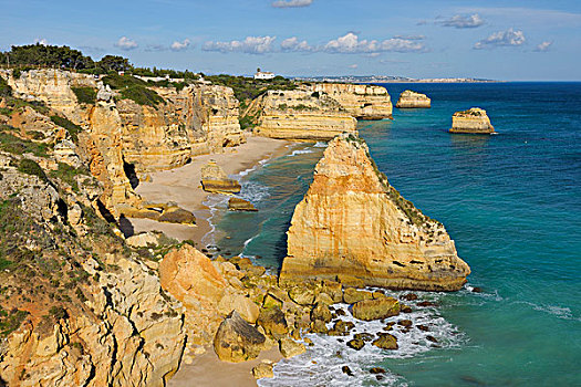 岩石构造,大西洋,阿尔加维,葡萄牙