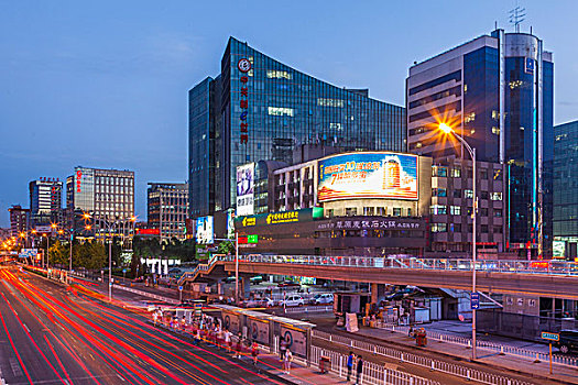 北京城市夜景和公路