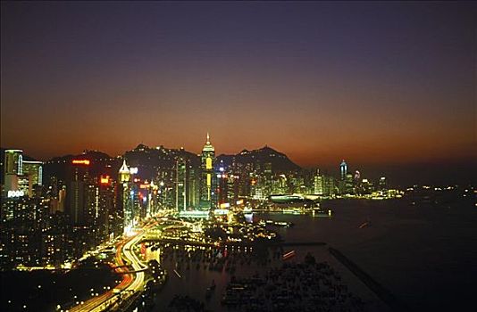 俯拍,建筑,城市,香港