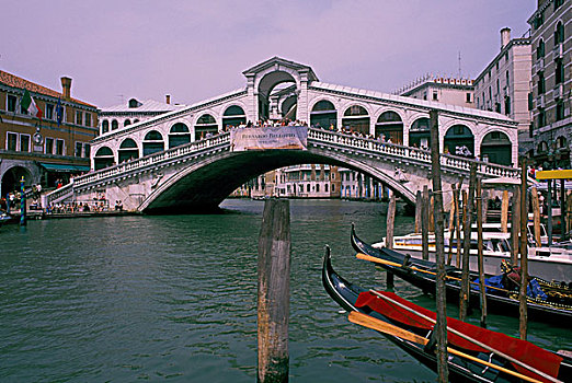 欧洲,意大利,威尼斯,大运河,雷雅托桥