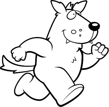 美国跑,狼爱尔兰,狗彩色,卡通,跑,狼跑,狼灰狼,跑卡通,狼,插画,可爱