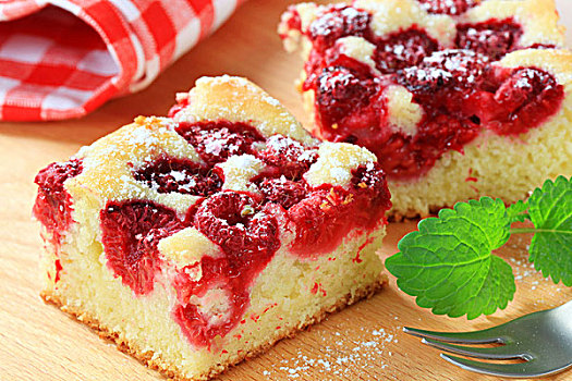 树莓,松糕,切片