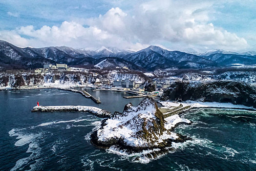 航拍,北海道,日本