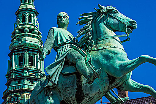 骑马雕像,公众广场,哥本哈根,丹麦