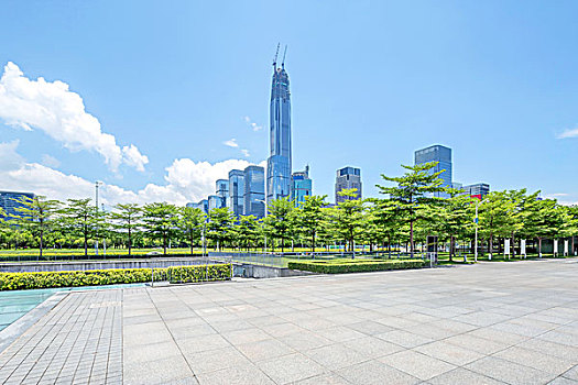 空,广场,摩天大楼,中国
