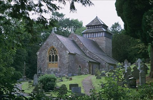 木料,钟楼,教堂,蒙茅斯郡,威尔士