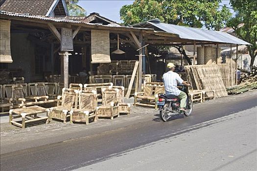 竹子,家具,工厂,印度尼西亚