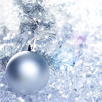 圣诞节饰物,银,冬天,冰