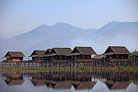 缅甸,茵莱湖,度假酒店