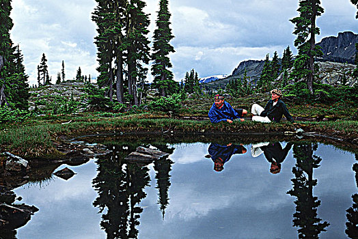远足者,故宫,高原,温哥华岛,不列颠哥伦比亚省,加拿大