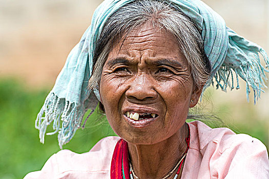 女人,山里人,头像,卡劳,掸邦,缅甸,亚洲