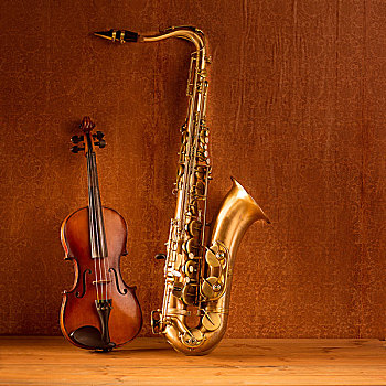 经典,音乐,萨克斯管,小提琴,旧式