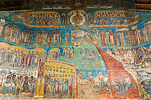 基督教,壁画,寺院,世界遗产,布科维纳,罗马尼亚,欧洲