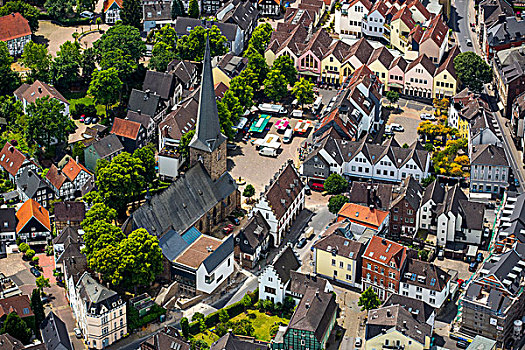 城镇中心,市场,教堂,剑,地区,北莱茵威斯特伐利亚,德国,欧洲