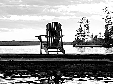 折叠躺椅,湖