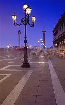 路灯,圣马可广场,威尼斯,意大利