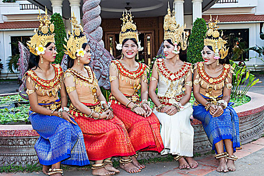 柬埔寨,收获,飞天仙女,舞者