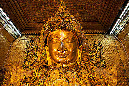 佛像,塔,曼德勒,分开,缅甸,亚洲