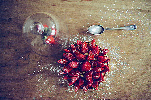 草莓,蛋黄乳酱,点心
