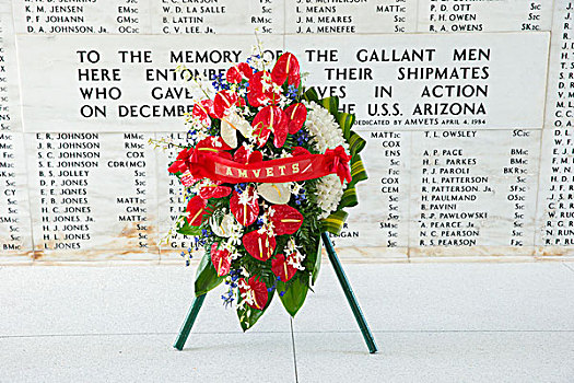 花环,亚利桑那军舰纪念馆,珍珠港,夏威夷