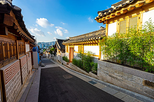 韩国首尔北村韩屋村风光