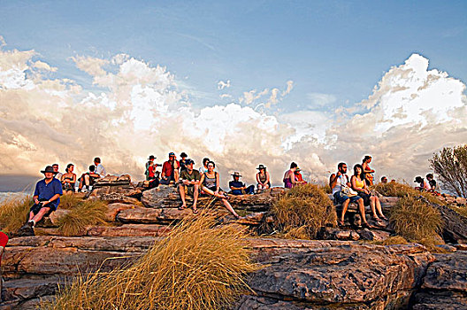 澳大利亚,北领地州,卡卡杜国家公园,一堆,看,太阳,上方,卡卡杜,暸望