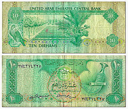 历史,货币,正面,背影,迪拉姆,阿联酋,团结,阿拉伯,酋长国,中心
