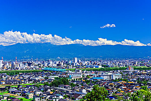 山脉,富山,城市